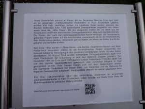 Informationstafel Friedhof Klein-Fredenbeck im Landkreis Stade