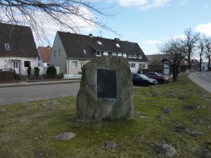 Gedenkstein für jüdische Zwangsarbeiterinnen